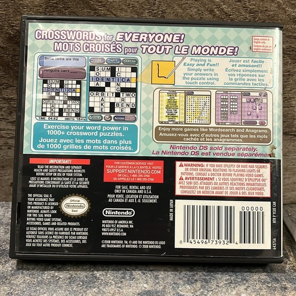 5 for $60 - Nintendo DS Crossword Game - Picture 4 of 4